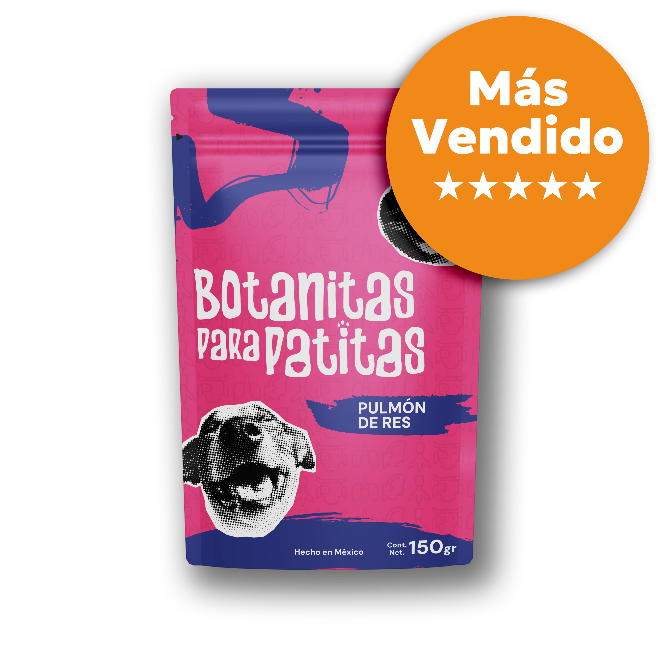 Pulmón de res deshidratado