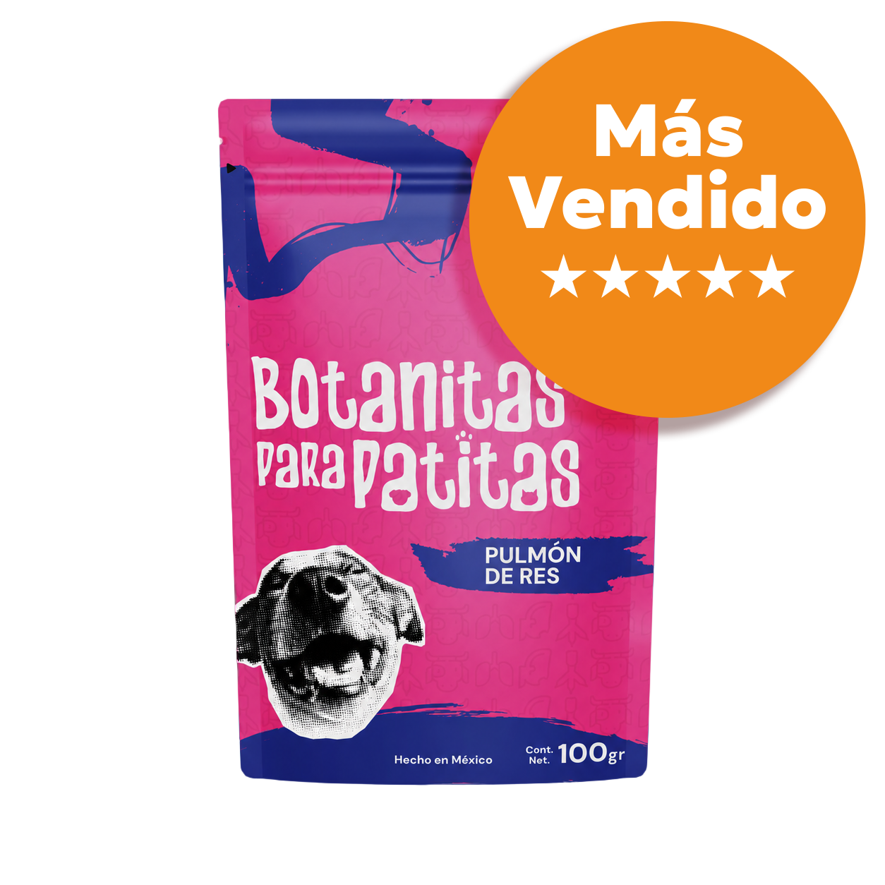 Pulmón de res deshidratado